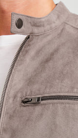 JACK & JONES JJEDYLAN biker jacket - cognac