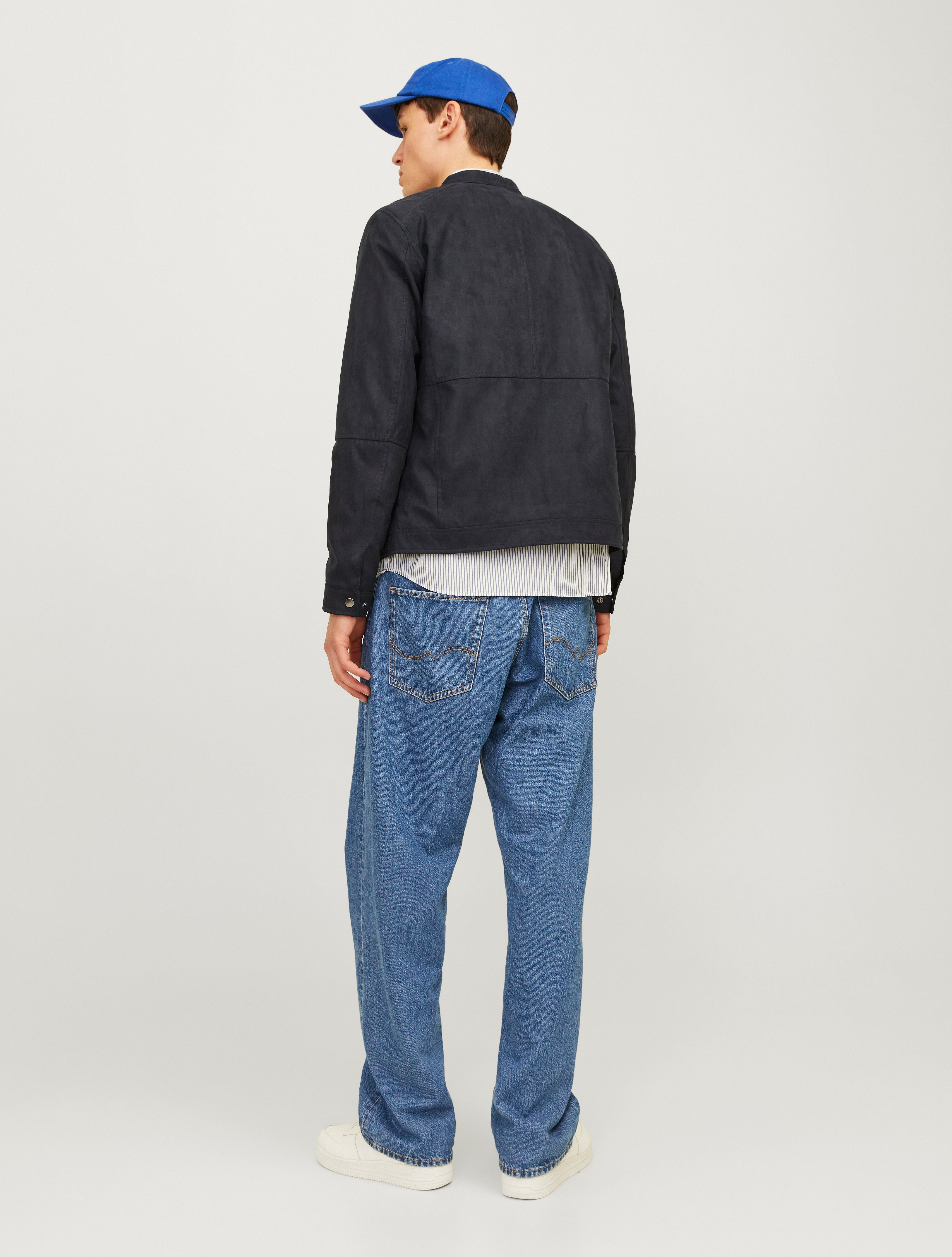 JACK & JONES JJEDYLAN biker jacket - jet black