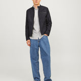 JACK & JONES JJEDYLAN biker jacket - jet black