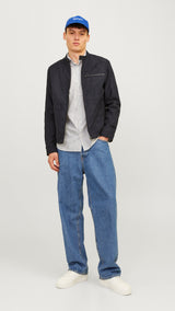 JACK & JONES JJEDYLAN biker jacket - jet black