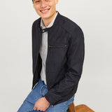 JACK & JONES JJEDYLAN biker jacket - jet black