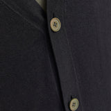 JACK & JONES JJEEMIL knit button cardigan in black - Image 6