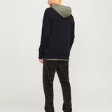 JACK & JONES JJEEMIL knit button cardigan in black - Image 2
