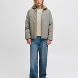 JACK & JONES JJEEMIL knit cable crew neck in oatmeal melange - Image 4