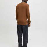 JACK & JONES JJEEMIL knit cable crew neck in monks robe - Image 2