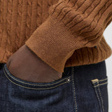 JACK & JONES JJEEMIL knit cable crew neck in monks robe - Image 5