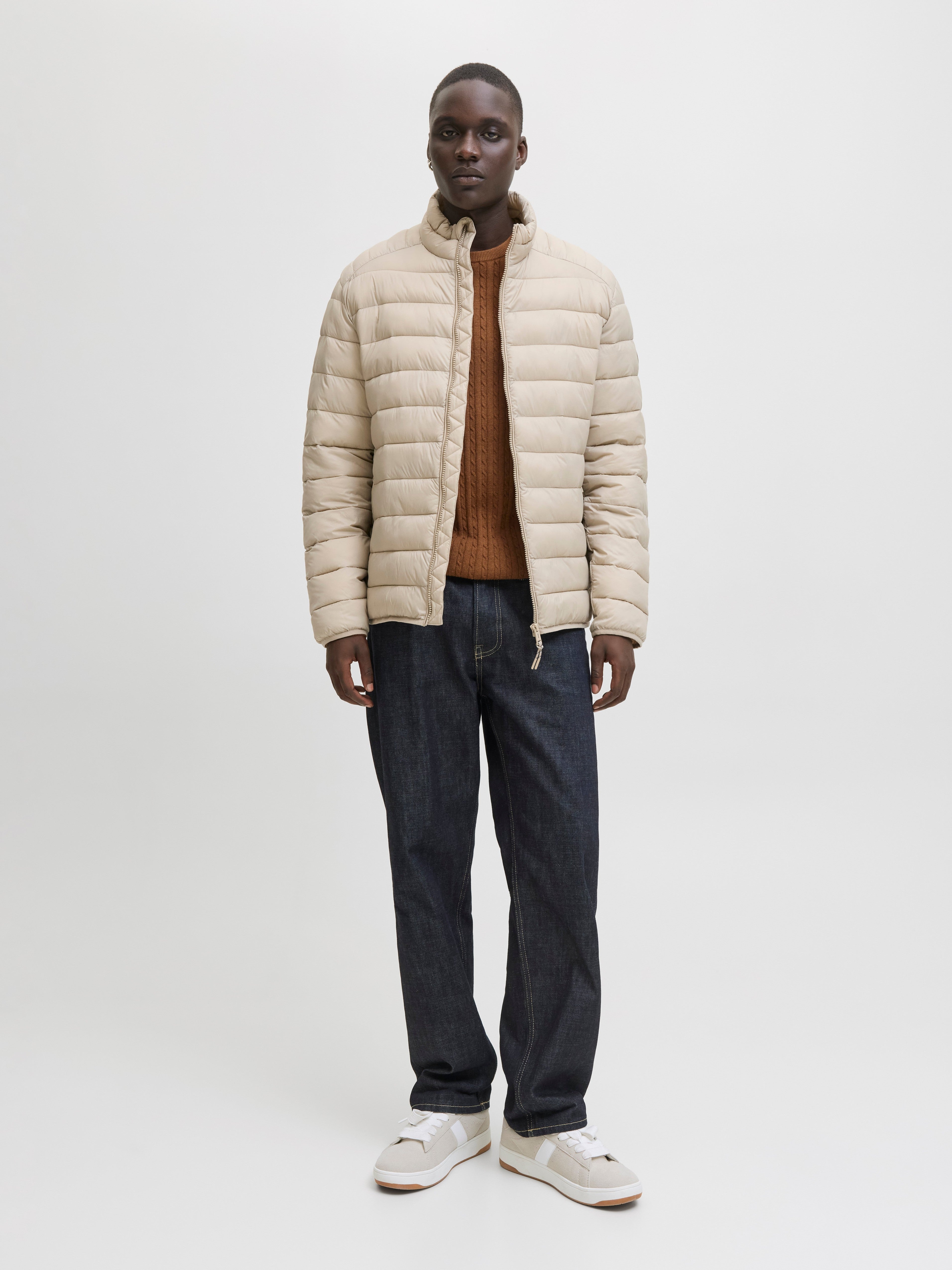 JACK & JONES JJEEMIL knit cable crew neck in monks robe - Image 4