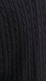 JACK & JONES JJEEMIL knit cable crew neck in black - Image 6