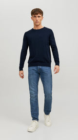 JACK & JONES JJEEMIL knit crew neck in coriander - Image 5