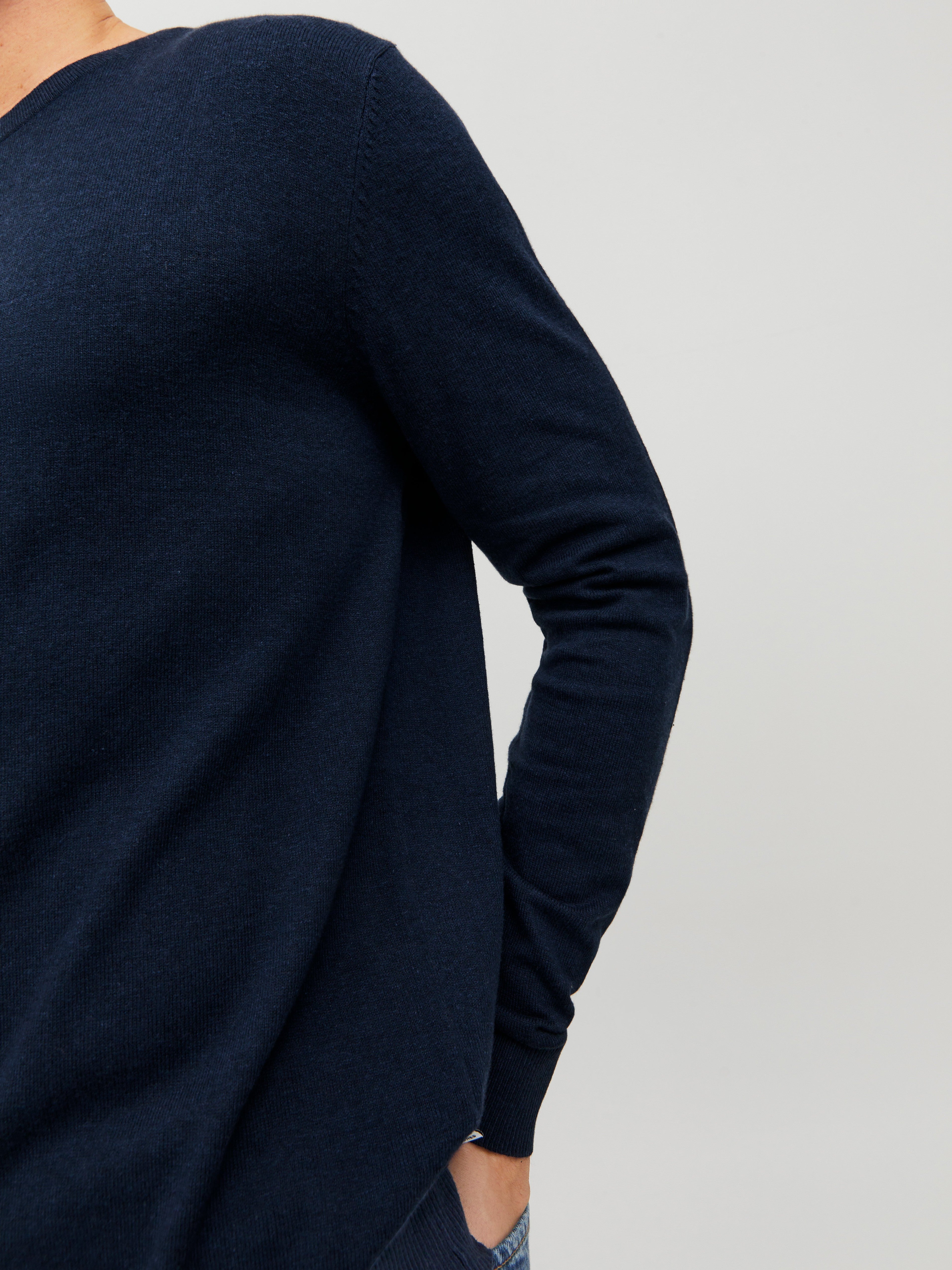 JACK & JONES JJEEMIL knit crew neck in coriander - Image 7