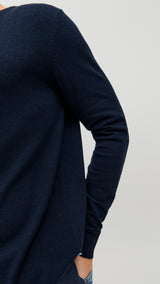 JACK & JONES JJEEMIL knit crew neck in navy blazer - Image 7