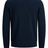 JACK & JONES JJEEMIL knit crew neck in navy blazer - Image 4