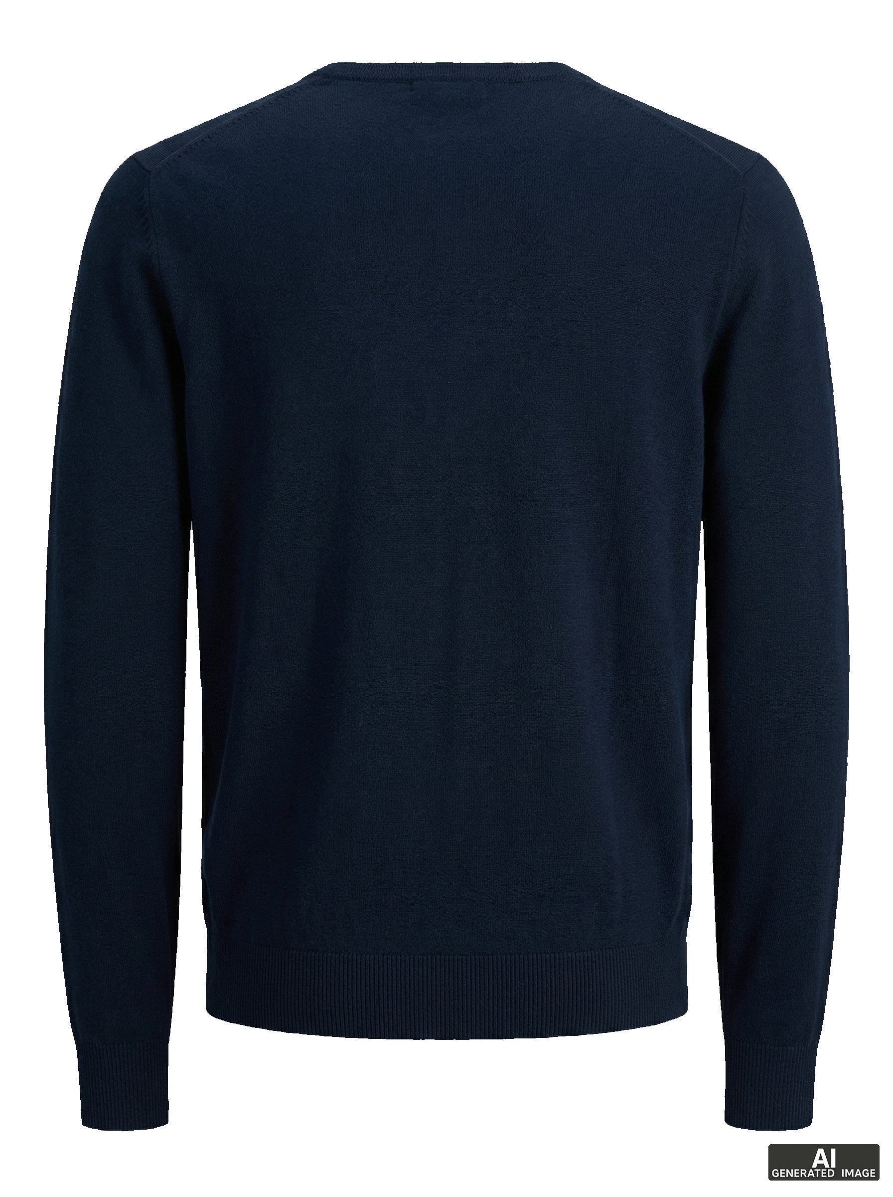 JACK & JONES JJEEMIL knit crew neck in navy blazer - Image 4