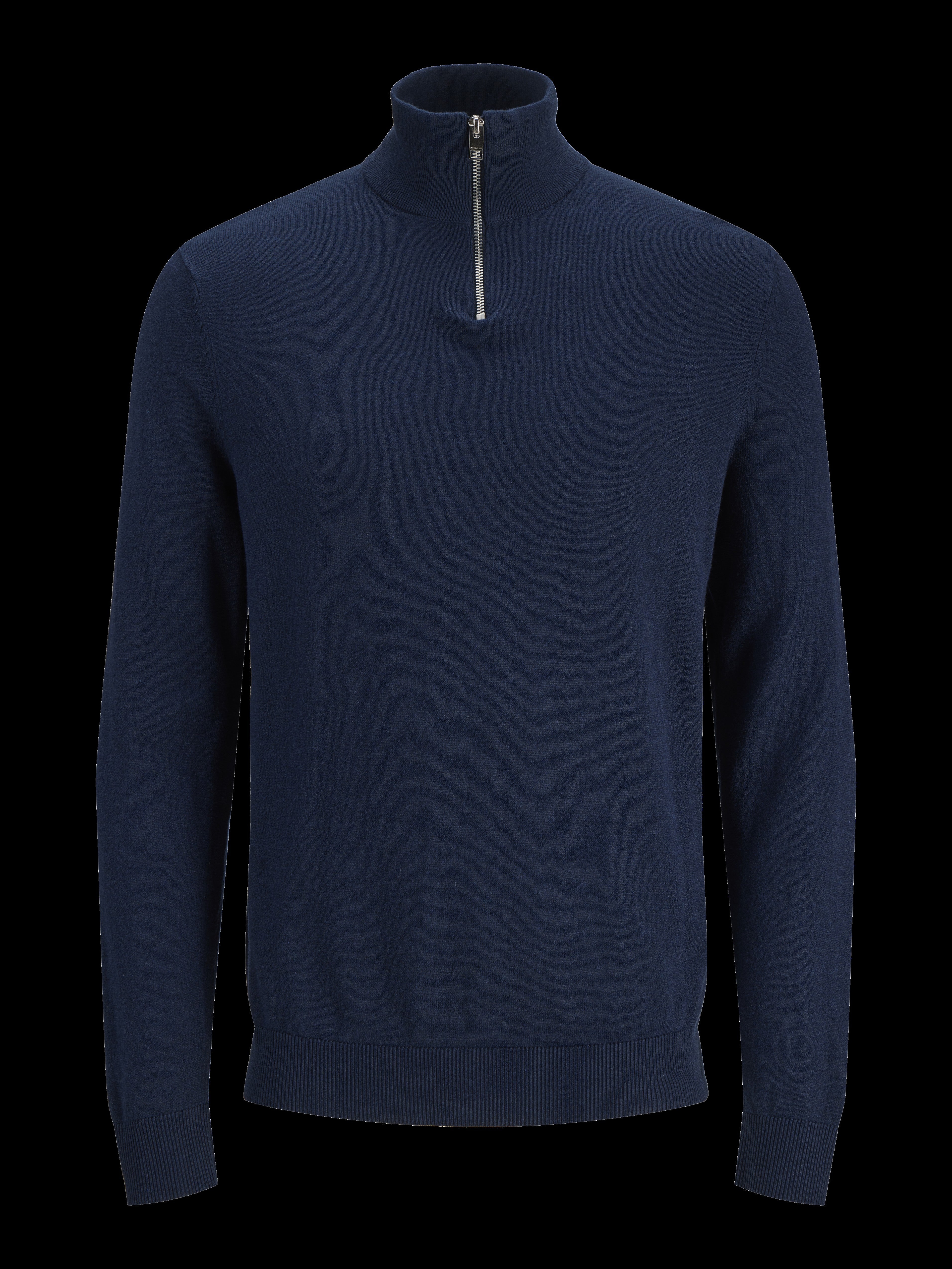 JACK & JONES JJEEMIL knit half zip in mocha bisque - Image 3
