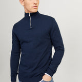 JACK & JONES JJEEMIL knit half zip in mocha bisque - Image 8