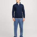 JACK & JONES JJEEMIL knit half zip in mocha bisque - Image 5
