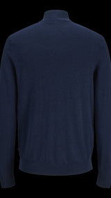 JACK & JONES JJEEMIL knit half zip in mocha bisque - Image 4