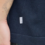 JACK & JONES JJEEMIL knit relaxed polo in navy blazer - Image 5