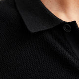 JACK & JONES JJEEMIL knit structure shirt in black - Image 6