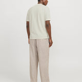 JACK & JONES JJEEMIL knit structure shirt in cloud dancer - Image 2