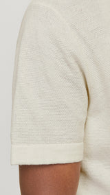 JACK & JONES JJEEMIL knit structure shirt in cloud dancer - Image 5
