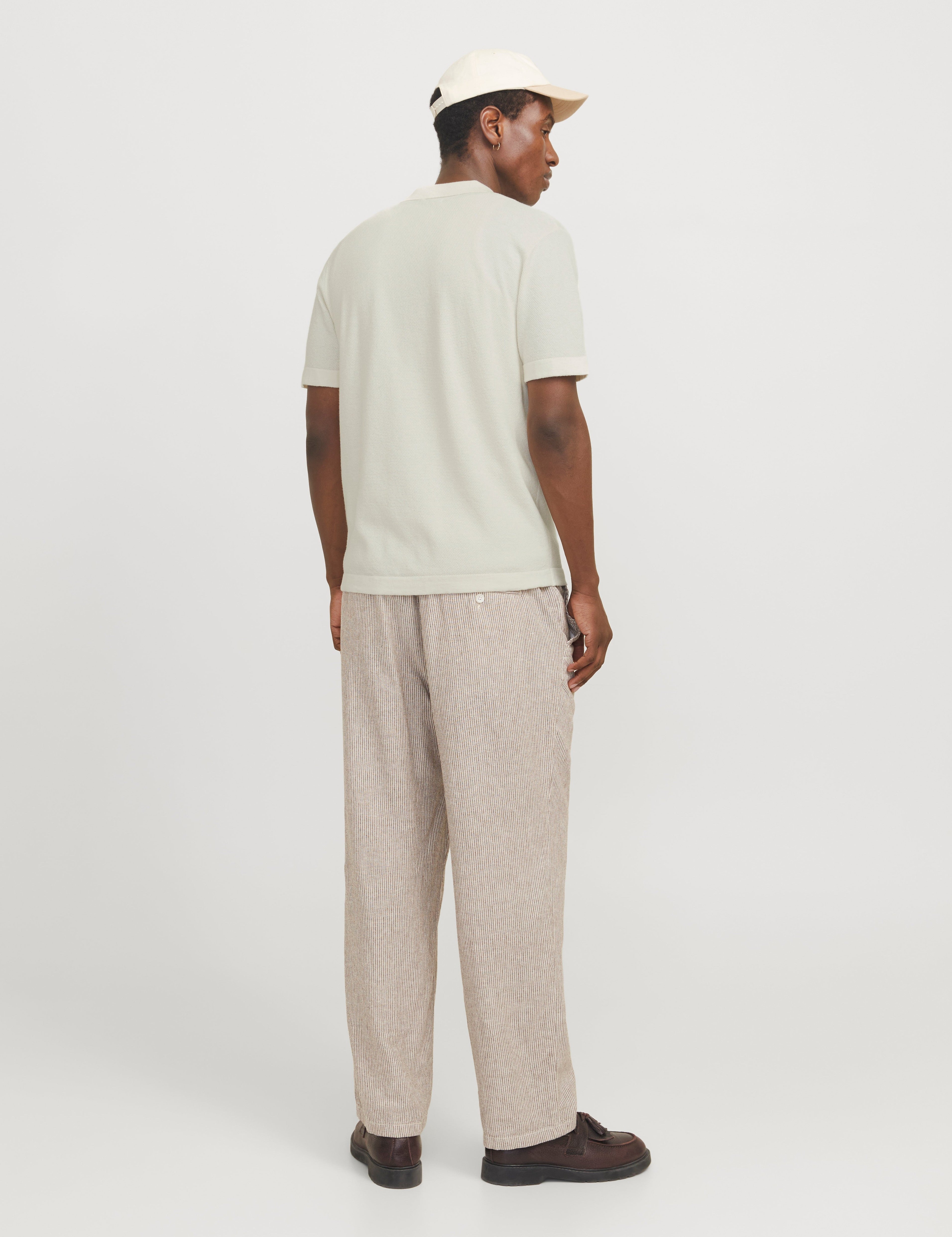 JACK & JONES JJEEMIL knit structure shirt in coriander - Image 2