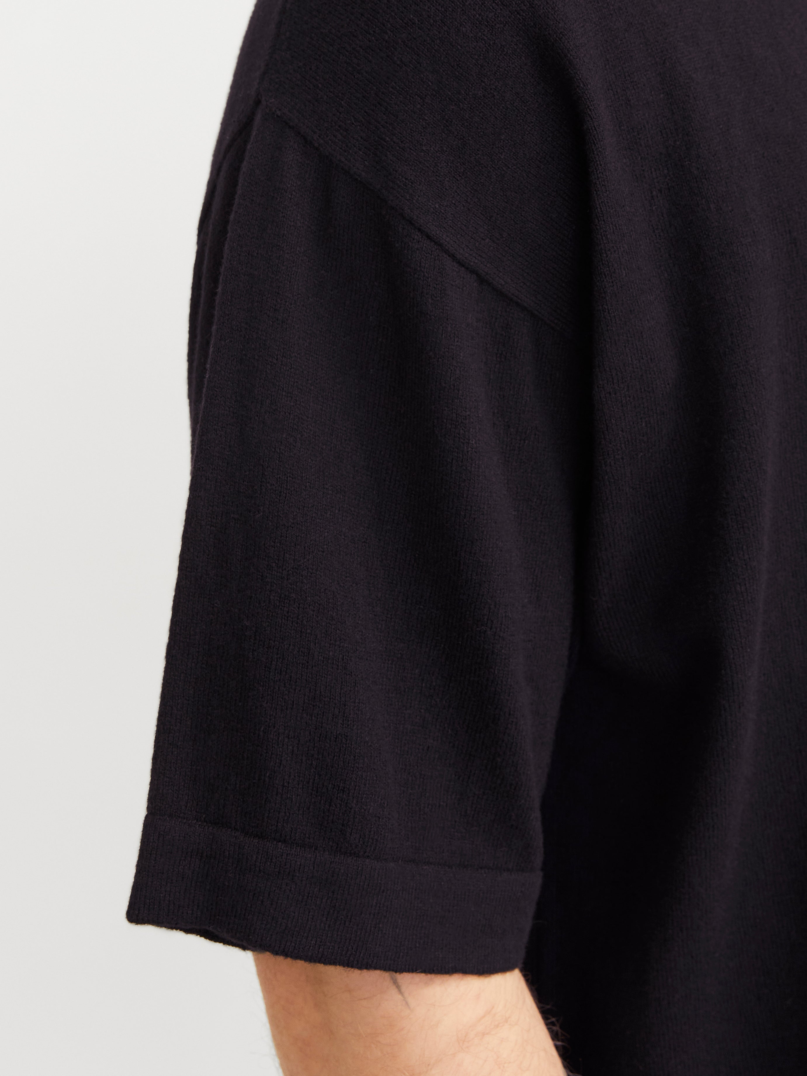 JACK & JONES JJEEMIL knit tee - black