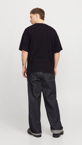 JACK & JONES JJEEMIL knit tee - black