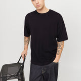 JACK & JONES JJEEMIL knit tee - black