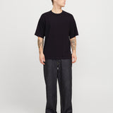 JACK & JONES JJEEMIL knit tee - black