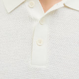 JACK & JONES JJEGEORGE knit polo - coriander w. white