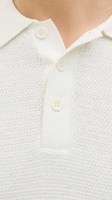 JACK & JONES JJEGEORGE knit polo - coriander w. white
