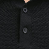 JACK & JONES JJEGEORGE knit polo - black