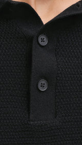 JACK & JONES JJEGEORGE knit polo - black