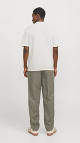 JACK & JONES JJEGEORGE knit polo - chambray blue w. cloud dancer