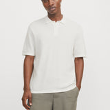 JACK & JONES JJEGEORGE knit polo - coriander w. cloud dancer