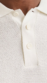 JACK & JONES JJEGEORGE knit polo - cloud dancer