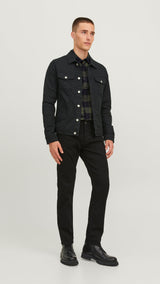 JACK & JONES JJEGINGHAM twill shirt in crockery - Image 4