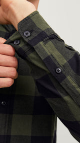 JACK & JONES JJEGINGHAM twill shirt in crockery - Image 5