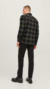 JACK & JONES JJEGINGHAM twill shirt in crockery - Image 2