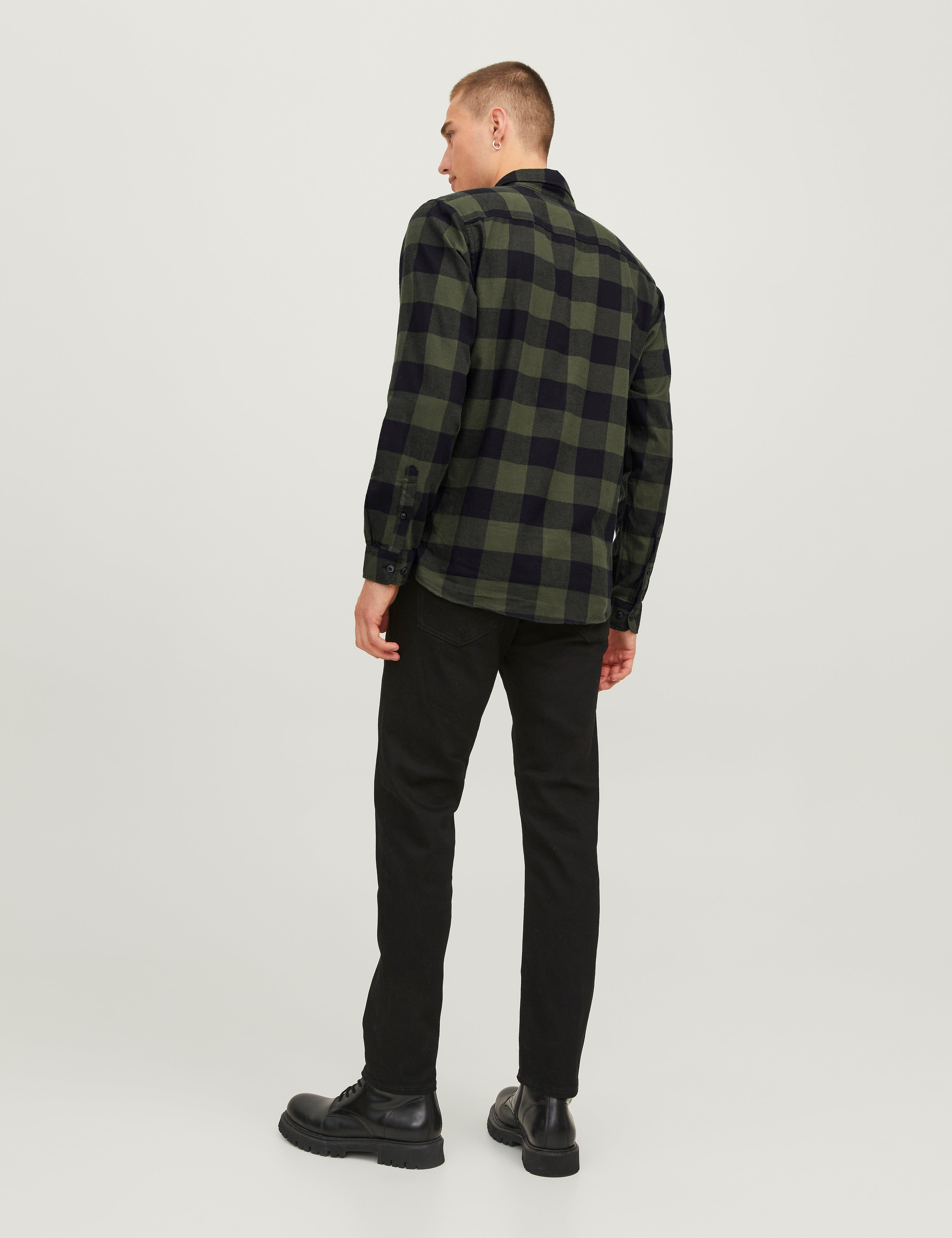 JACK & JONES JJEGINGHAM twill shirt in crockery - Image 2