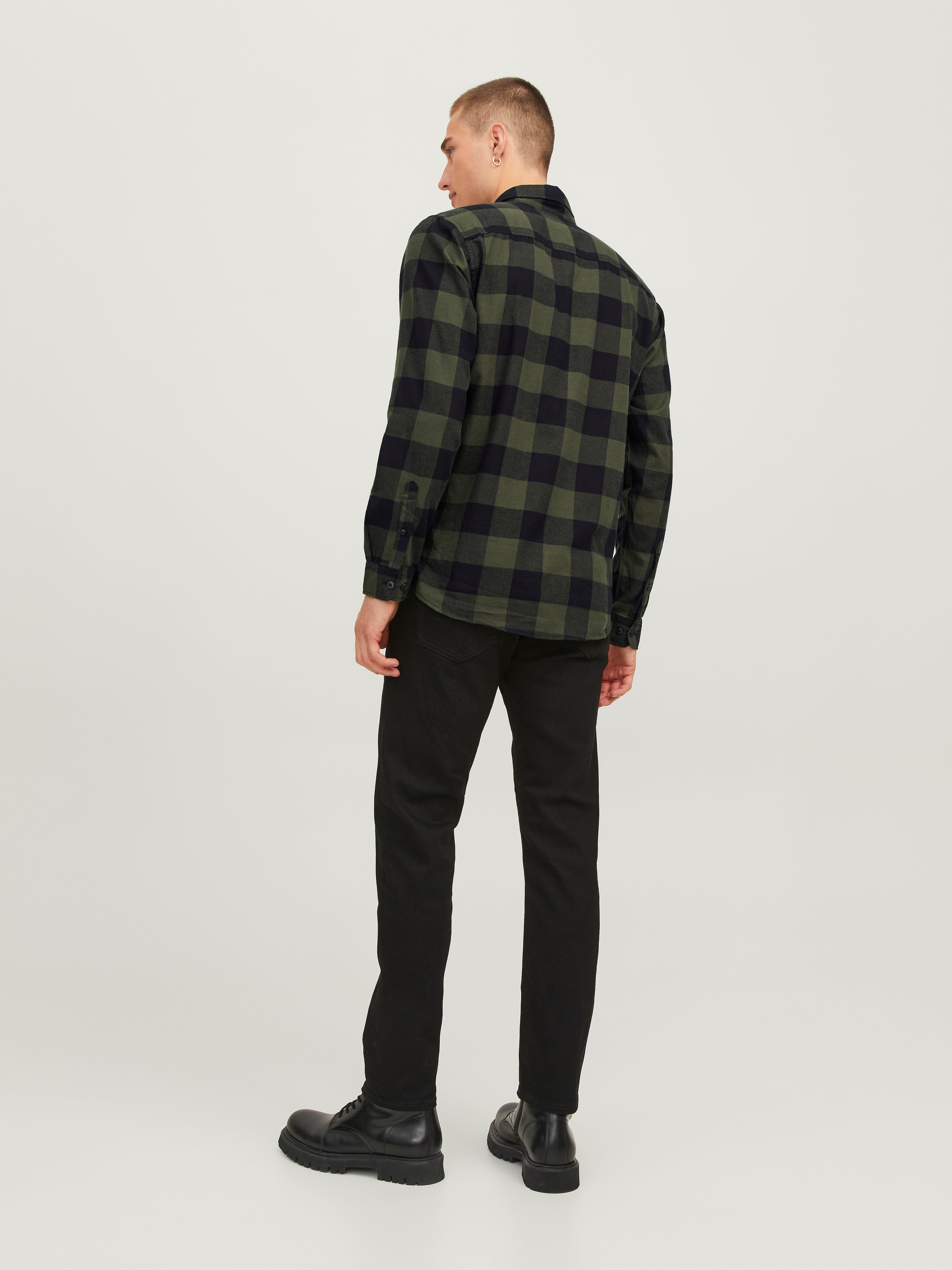 JACK & JONES JJEGINGHAM twill shirt in crockery - Image 2
