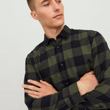 JACK & JONES JJEGINGHAM twill shirt in crockery - Image 7