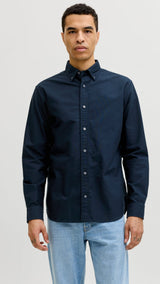 JACK & JONES JJEHARVEY oxford shirt - sky captain regular fit