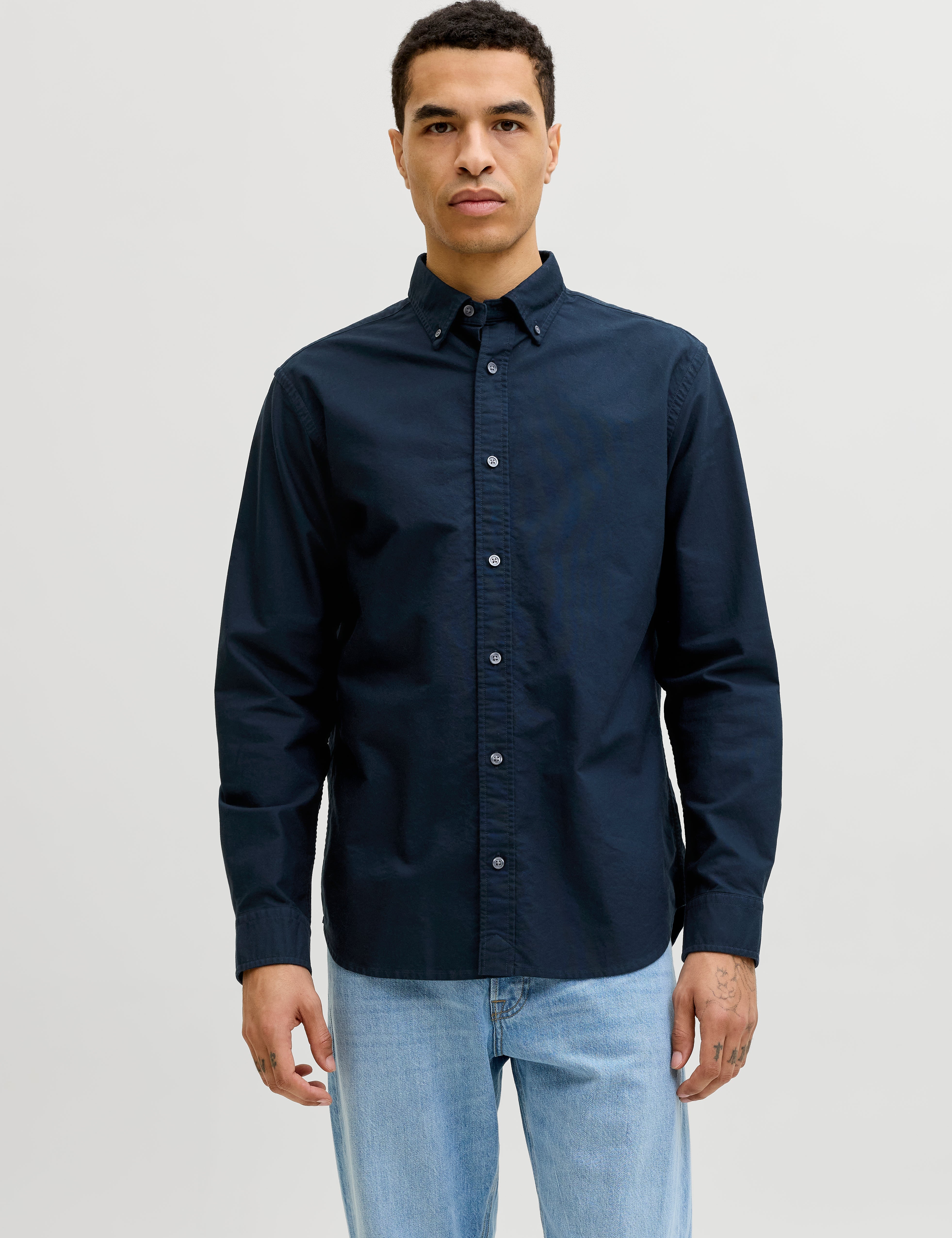 JACK & JONES JJEHARVEY oxford shirt - sky captain regular fit