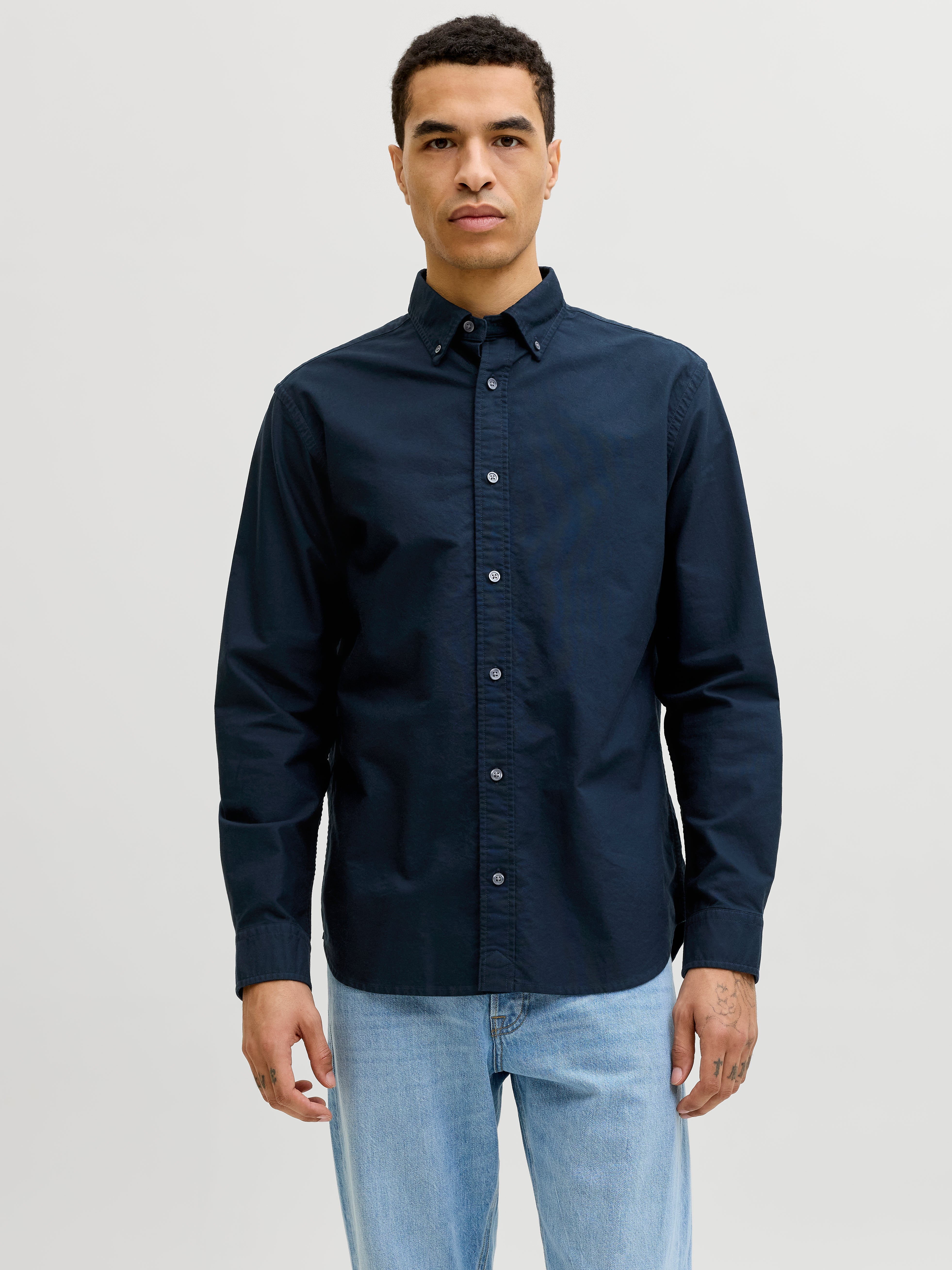 JACK & JONES JJEHARVEY oxford shirt - sky captain regular fit