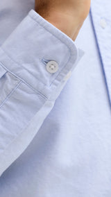 JACK & JONES JJEHARVEY oxford shirt - chambray blue regular fit