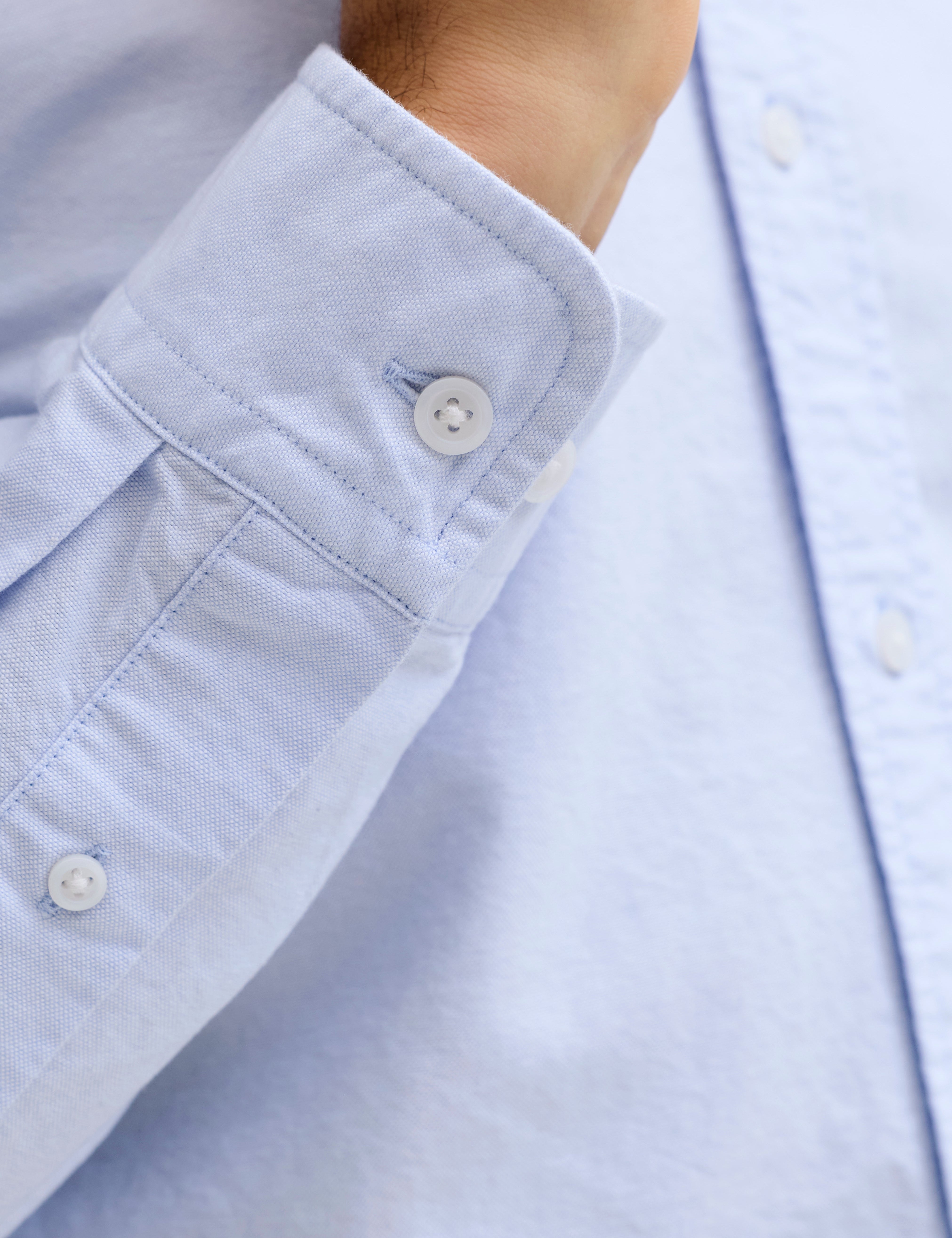 JACK & JONES JJEHARVEY oxford shirt - chambray blue regular fit