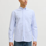 JACK & JONES JJEHARVEY oxford shirt - chambray blue regular fit