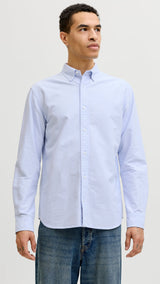 JACK & JONES JJEHARVEY oxford shirt - chambray blue regular fit